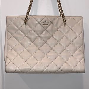 Cream, quilted Kate Spade purse